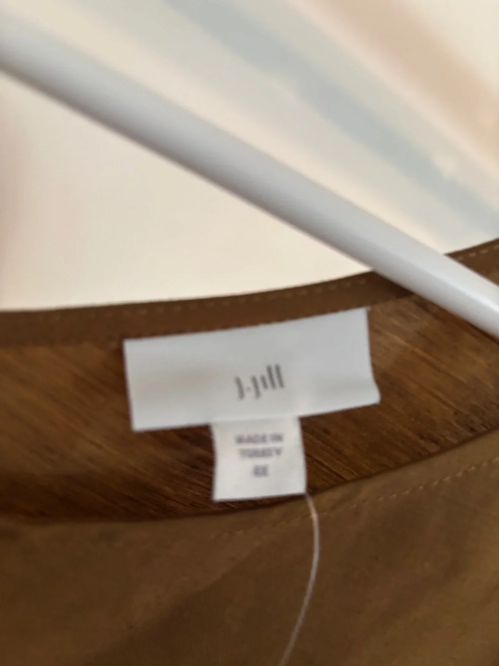 J. Jill Sleeveless Tan Midi Shift Dress - Picture 6 of 7